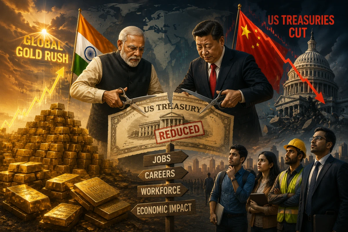 Amid Global Gold Rush, India and China Cut US Treasuries: What It Means for Jobs, Careers, and the Workforce - blog image